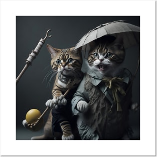 Cats having Fun in Style Posters and Art